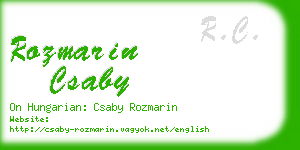 rozmarin csaby business card